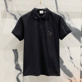 Burberry Burberry Rabbit Print Pullover Button Placket Short Sleeve Polo Shirt T-shirt-2769  