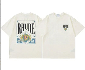 RHUDE printed round neck dropped shoulder short sleeve T-shirt-2773  